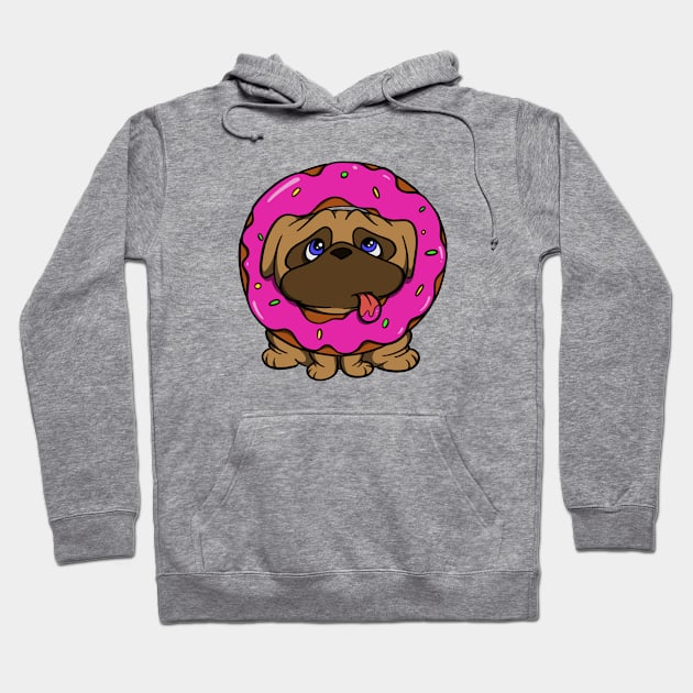 Donut Pug Hoodie by MumsMerch